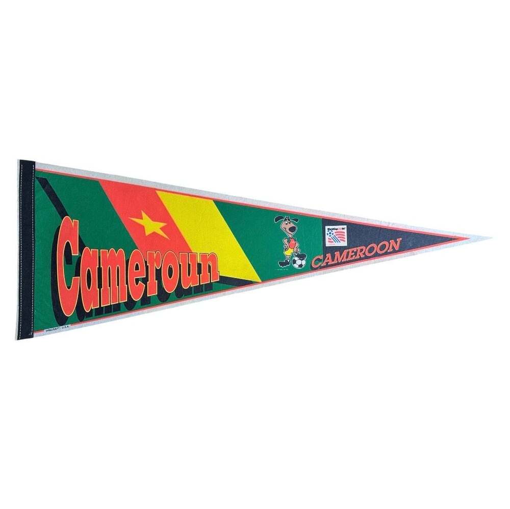 Vintage 1994 World Cup USA Cameroun Soccer Felt Pennant by WinCraft